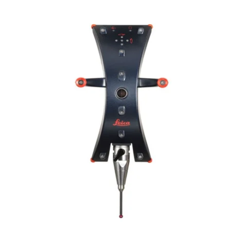Front view of the Leica T-Probe portable wireless probing system with measurement stylus.