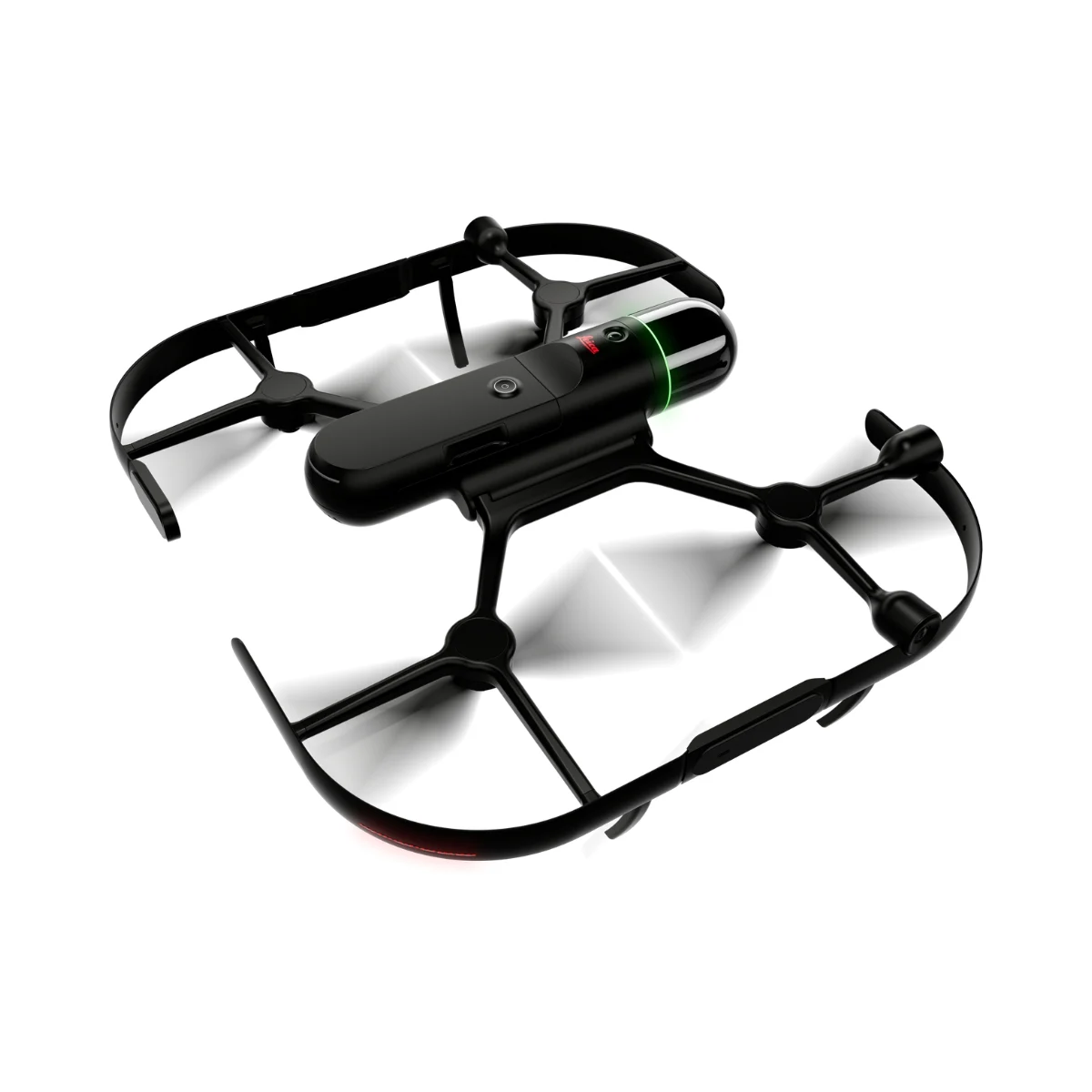 Angled top view of Leica BLK2FLY autonomous aerial laser scanner used for high-detail exterior reality capture