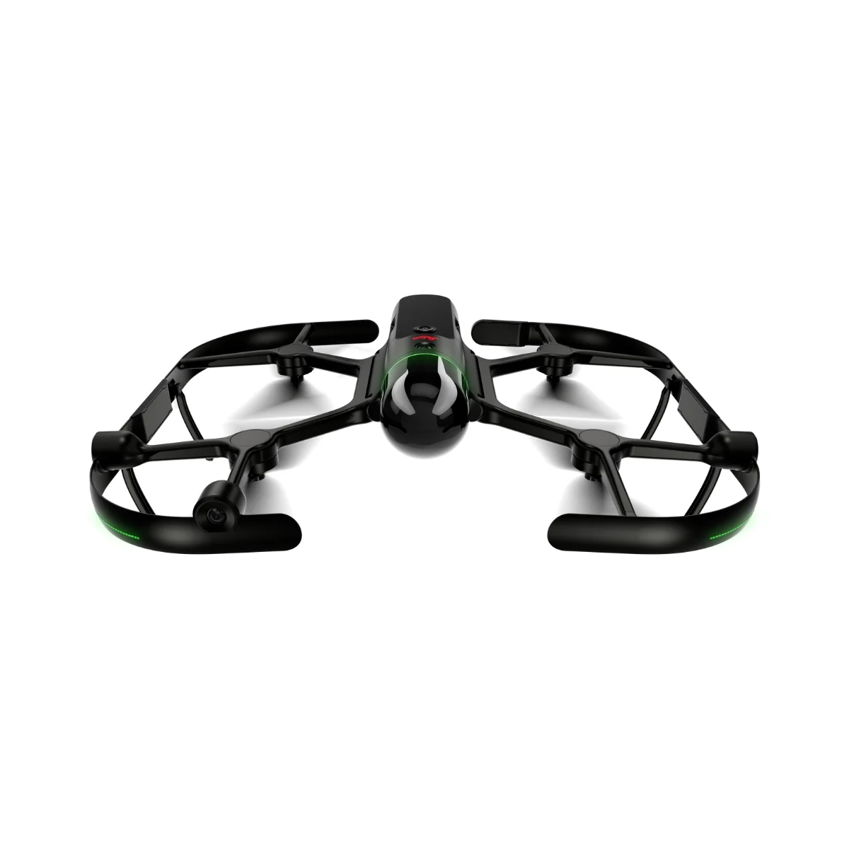 Front view of Leica BLK2FLY autonomous flying LiDAR scanner designed for exterior 3D mapping and digital twin capture