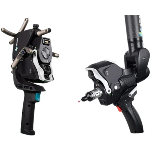 Hexagon Absolute Scanner AS1 mounted on an AP21 tracker positioner and Absolute Arm 7-Axis