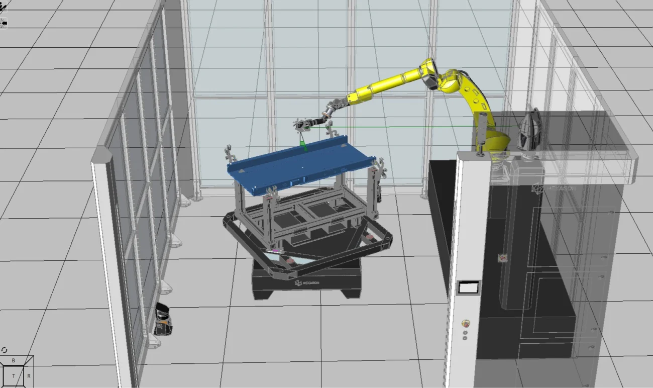 Virtual simulation of a robotic inspection path for automated dimensional measurement