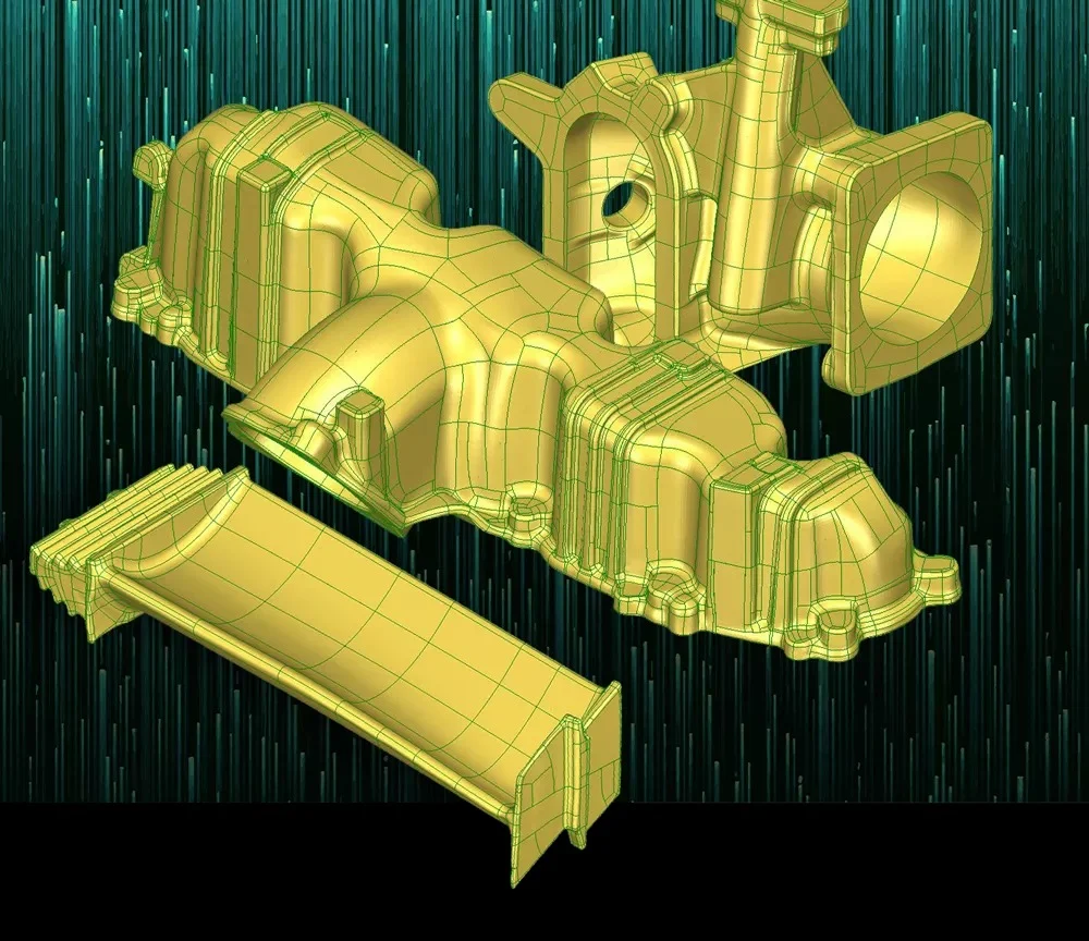 PolyWorks Modeler NURBS Surface Models for Complex Components NURBS surface models of complex molded mechanical components in PolyWorks Modeler