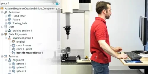 PolyWorks Inspector CNC CMM Programming Workflow Operator using PolyWorks Inspector to create and manage a CNC CMM inspection sequence