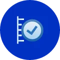 SHINING3D Inspect 2D Dimensional Inspection Icon Ruler and check-mark icon for 2D dimensional inspection in SHINING3D Inspect