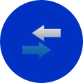 SHINING3D Inspect 2D and 3D Comparison Icon Comparison arrows icon for 2D and 3D analysis in SHINING3D Inspect